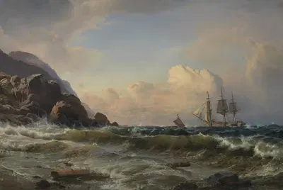 Норвежское побережье by Карл Фредерик Сёренсен, 1867 - 1873 — digital art print download
