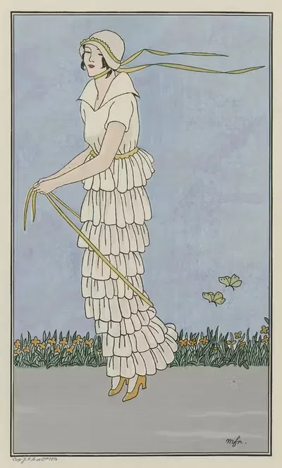 Платье из нансука by Монограммист МФН, 1914 — digital art print download