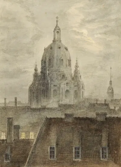 Frauenkirche в Дрездене by Карл Густав Каруз, 1824 — digital art print download
