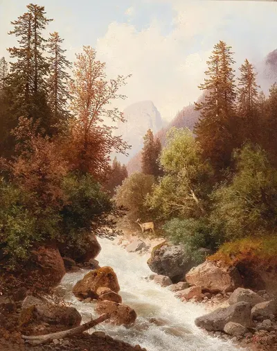 Motif Of The Ramsau Near Lofer by Carl Hasch — digital art print download