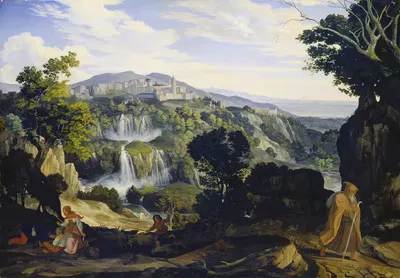 Водопады Тиволи by Карл Филипп Фоор, 1817 — digital art print download