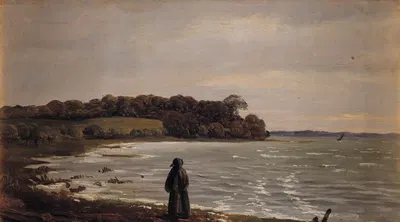 У фьорда Прэстё в бурю by Карло Далгас, 1847 — digital art print download