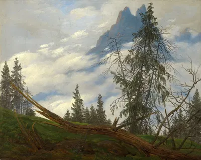 Гора с плывущими облаками by Каспар Давид Фридрих — digital art print download