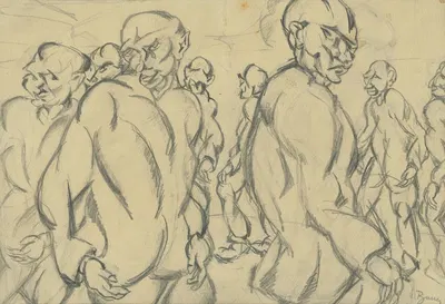 Štúdia mužských postáv by Константин Баур, 1924 — digital art print download