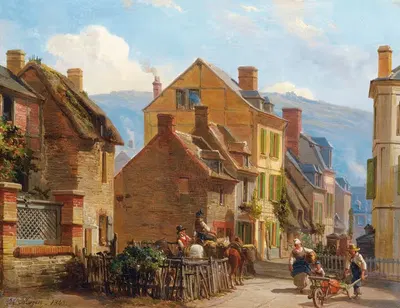 Улица Розье в Трувиле by Шарль-Луи Мозен, 1848 — digital art print download