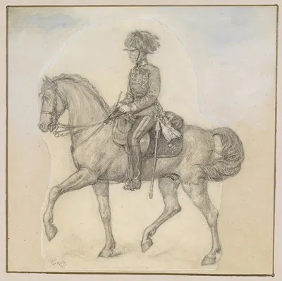 Der alte Kaiser Franz Joseph zu Pferde by Людвиг Кох — digital art print download