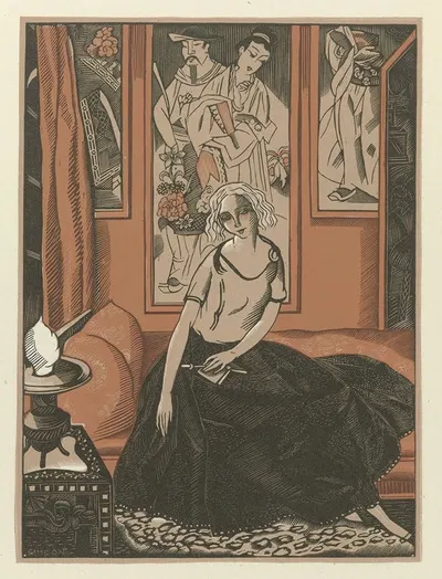 Intérieur by Fernand Siméon, 1922 — digital art print download