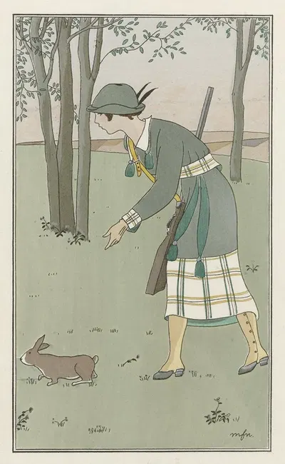 Одежда для охоты by Монограммист МФН, 1913 — digital art print download