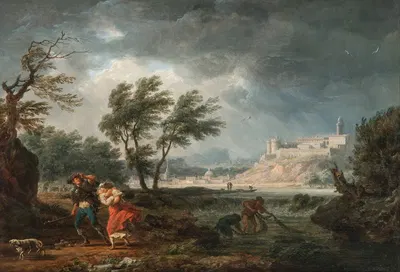 Четыре времени суток - Полдень by Клод-Жозеф Верне, 1757 — digital art print download