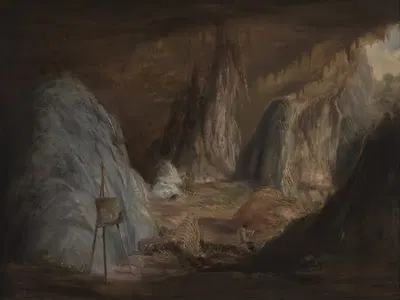 Сталактиты, пещера Буррагалонг by Конрад Мартенс, 1843 — digital art print download