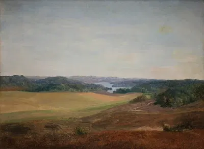 Пейзаж рядом с Силькеборгом, Ютландия by Данкварт Дрейер, 1836 – 1839 — digital art print download