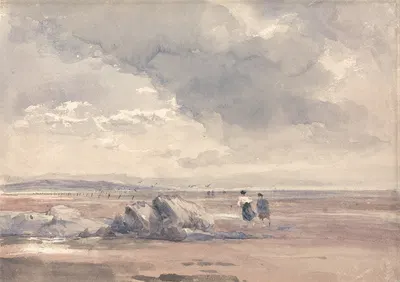 On Lancaster Sands, Low Tide by David Cox — digital art print download