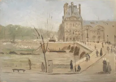 Понт Рояль в Париже. Эскиз by Давид Якобсен, 1858 – 1861 — digital art print download