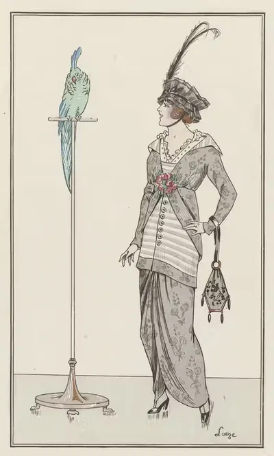 Цветочная тафтовая юбка by Лёзе, 1913 — digital art print download