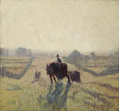 Frosty sunrise by Elioth Gruner, 1917 — digital art print download