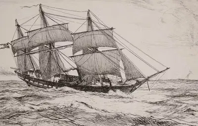 Военный шхун by Эмануэль Ларсен, 1857 – 1858 — digital art print download