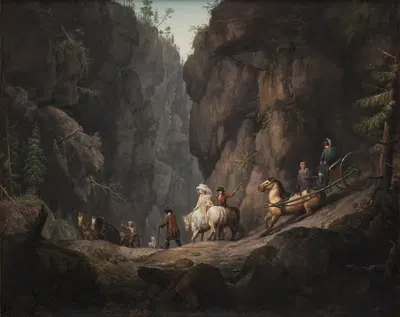 Проход через Крокклевен недалеко от Рингерике в Норвегии by Эрик Паулсен, 1788 – 1789 — digital art print download