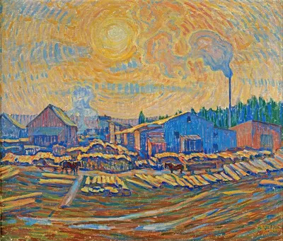 Пилорама, декабрьское солнце by Эстер Альмквист — digital art print download