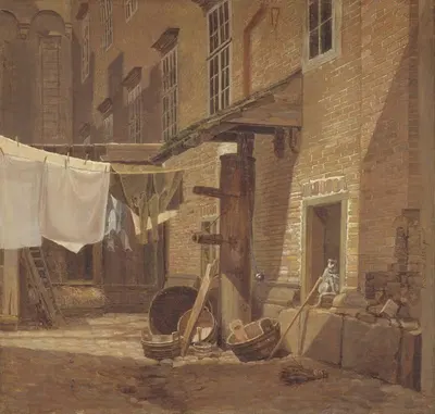 Задний двор дворца Шарлоттенборг by Фредерик Сёдринг, 1827 - 1828 — digital art print download
