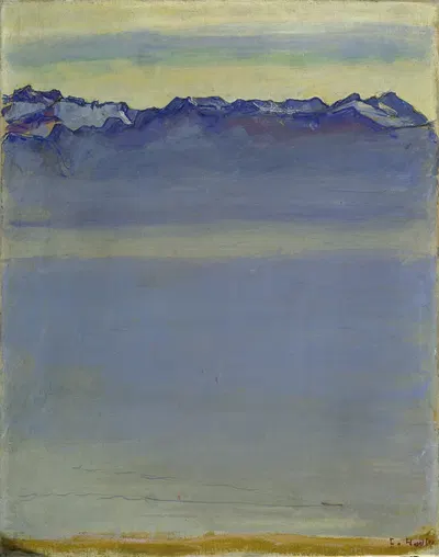 Lake Geneva with the Savoy Alps by Ferdinand Hodler, 1907 — digital art print download