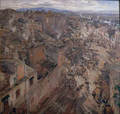 Рыночный день в Торроэлле by Франсеск Химено, 1918 — digital art print download