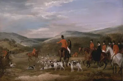 Охота в Берлингтоне: 1842 - Встреча by Фрэнсис Кэлкрафт Тёрнер, 1842 — digital art print download