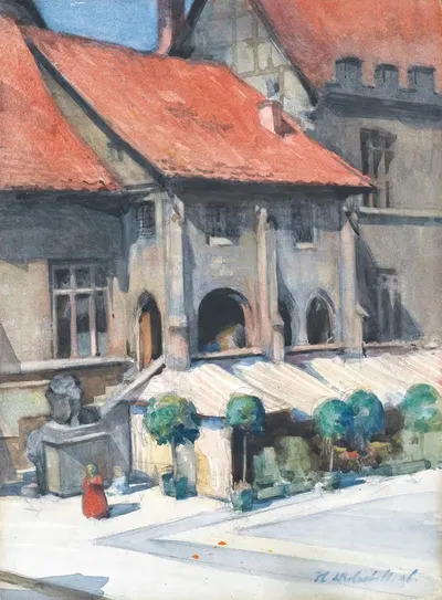 Ратуша, Гёттинген by Фрэнсис Кэмпбелл Бойло Каделл, 1906 — digital art print download