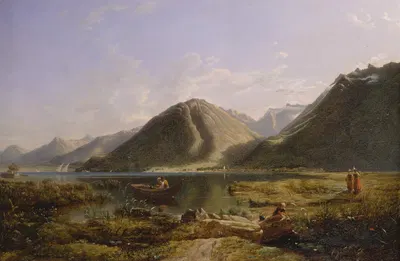 End of Lake Geneva by Francis Danby, 1835 — digital art print download