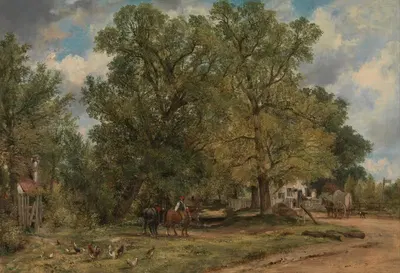 Landscape with Cottages by Frederick Waters Watts — digital art print download
