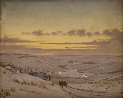 Vinteraften ved Susåen by Frederik Vermehren, 1837 - 1910 — digital art print download