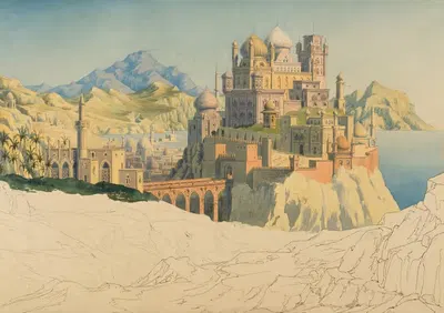 Vision of an Islamic City by Friedrich Maximilian Hessemer — digital art print download