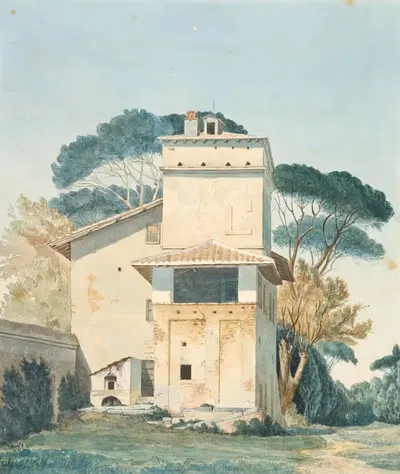 Ателье Рафаэля в саду Виллы Боргезе. Рим by Фриц Пецхольдт, 1805 – 1838 — digital art print download