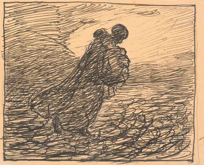 Døden går bort med barnet by Фриц Сиберг, 1900 - 1901 — digital art print download
