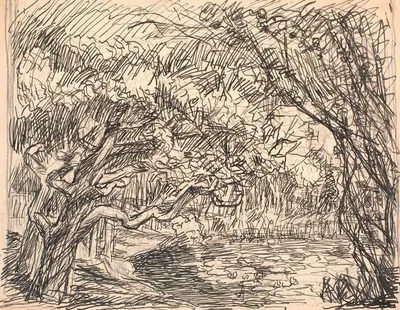 En skovsø by Фриц Сиберг, 1927 - 1928 — digital art print download