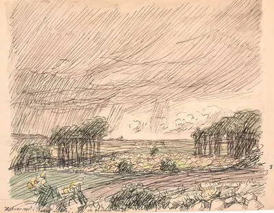 Høet var rejst i Stakke nede i de grønne Enge by Фриц Сиберг, 1927 - 1928 — digital art print download