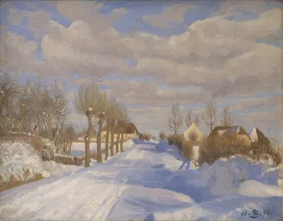 Снежная дорога на солнце by Фриц Сиберг, 1894 - 1895 — digital art print download