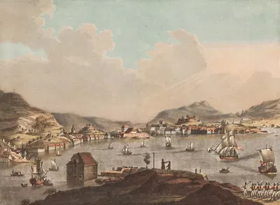 Город Берген by Георг Хаас, 1787 – 1791 — digital art print download