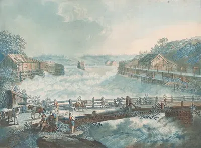 Вид на первый водопад Тистеддаля в Норвегии by Георг Хаас, 1787 – 1791 — digital art print download