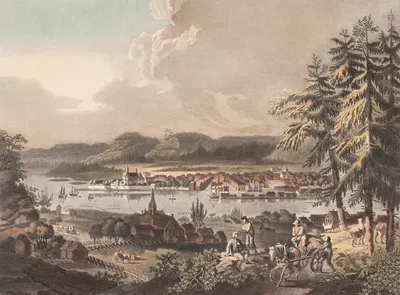 Вид на город Кристианию by Георг Хаас, 1787 – 1791 — digital art print download