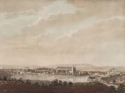 Вид на город Ставангер в Норвегии by Георг Хаас, 1787 – 1791 — digital art print download