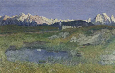 Альпийский пейзаж на закате by Джованни Сегантни, 1895 – 1898 — digital art print download