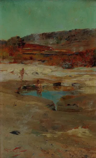 At Rotorua by Girolamo Nerli — digital art print download