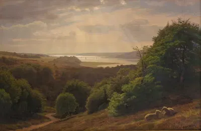 Вид с Вестерскова у Мариагера; на заднем плане фьельд by Годтфред Румп, 1869 — digital art print download