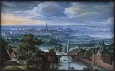 Пейзаж с видом на Антверпен by Ханс Бол, 1580 – 1589 — digital art print download