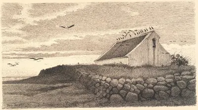 Мотив из Карупа. Аисты собираются в путь. Время заката by Ханс Смит, 1892 - 1917 — digital art print download