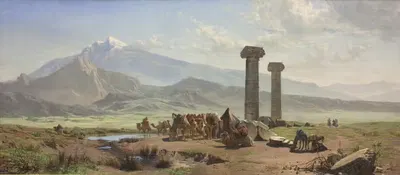 Лидийская равнина рядом с Сардисом, Малая Азия (Турция) by Харальд Ерихау, 1878 — digital art print download
