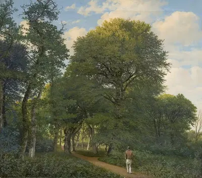 Лесной участок в Шарлоттенлунде. Вечер by Генрих Бунцен, 1818 – 1831 — digital art print download