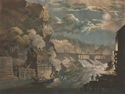 Водопад Шаанинг в Тиседалене у Фридериксхальда by Кристиан Генрих Грош, 1796 – 1842 — digital art print download