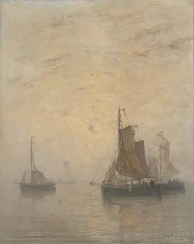 Misty Weather by Hendrik Willem Mesdag, 1896 — digital art print download