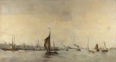 Вид на Ий с Оранжеслуизен у Шеллингвуда на запад by Хоббе Смит, 1913 — digital art print download